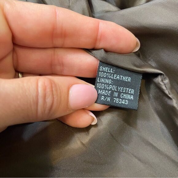 Ladies Willi Smith Brown Leather‎ Shirt Jacket Lined Size Small - Picture 11 of 13